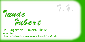 tunde hubert business card
